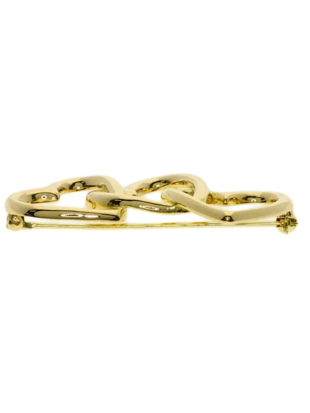 Tiffany & Co Triple Heart Brooch 18k Yellow Gold